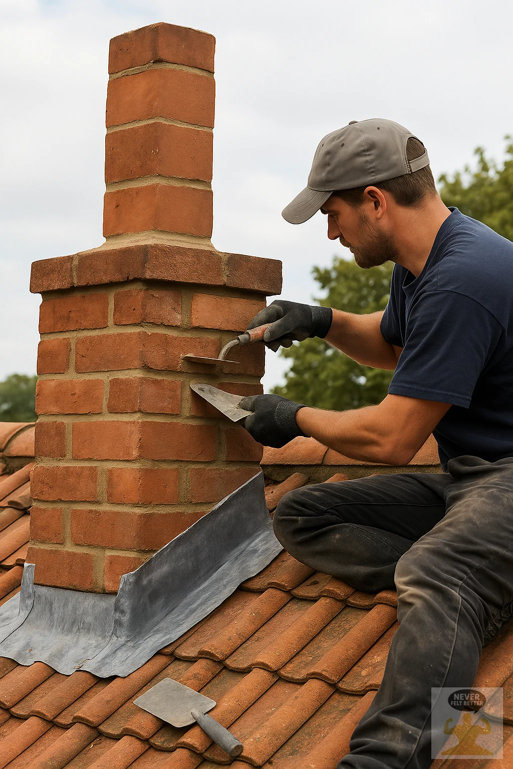 Chimney repointing and lead flashing repairs in Surrey